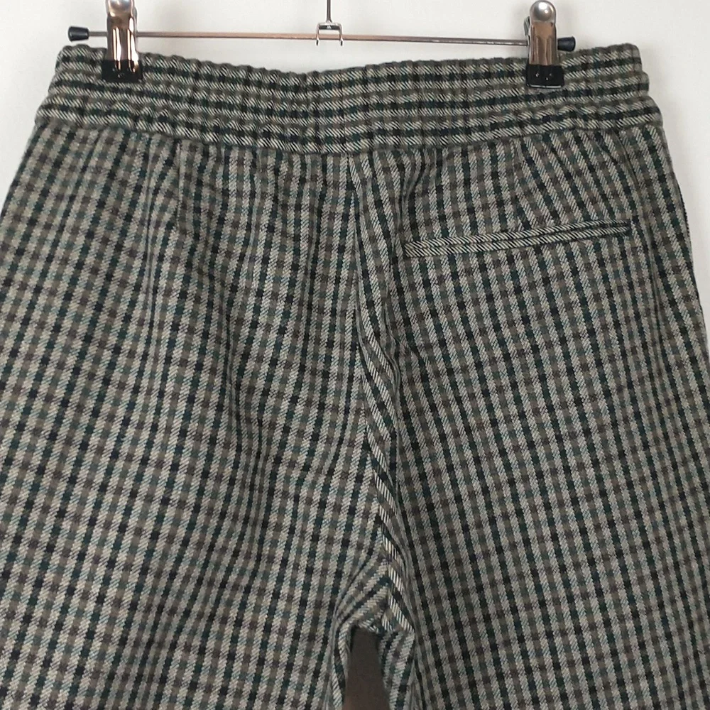 Acne Studios Wool Trousers Mens 44 XS Plaid Brown Black Check Tweed